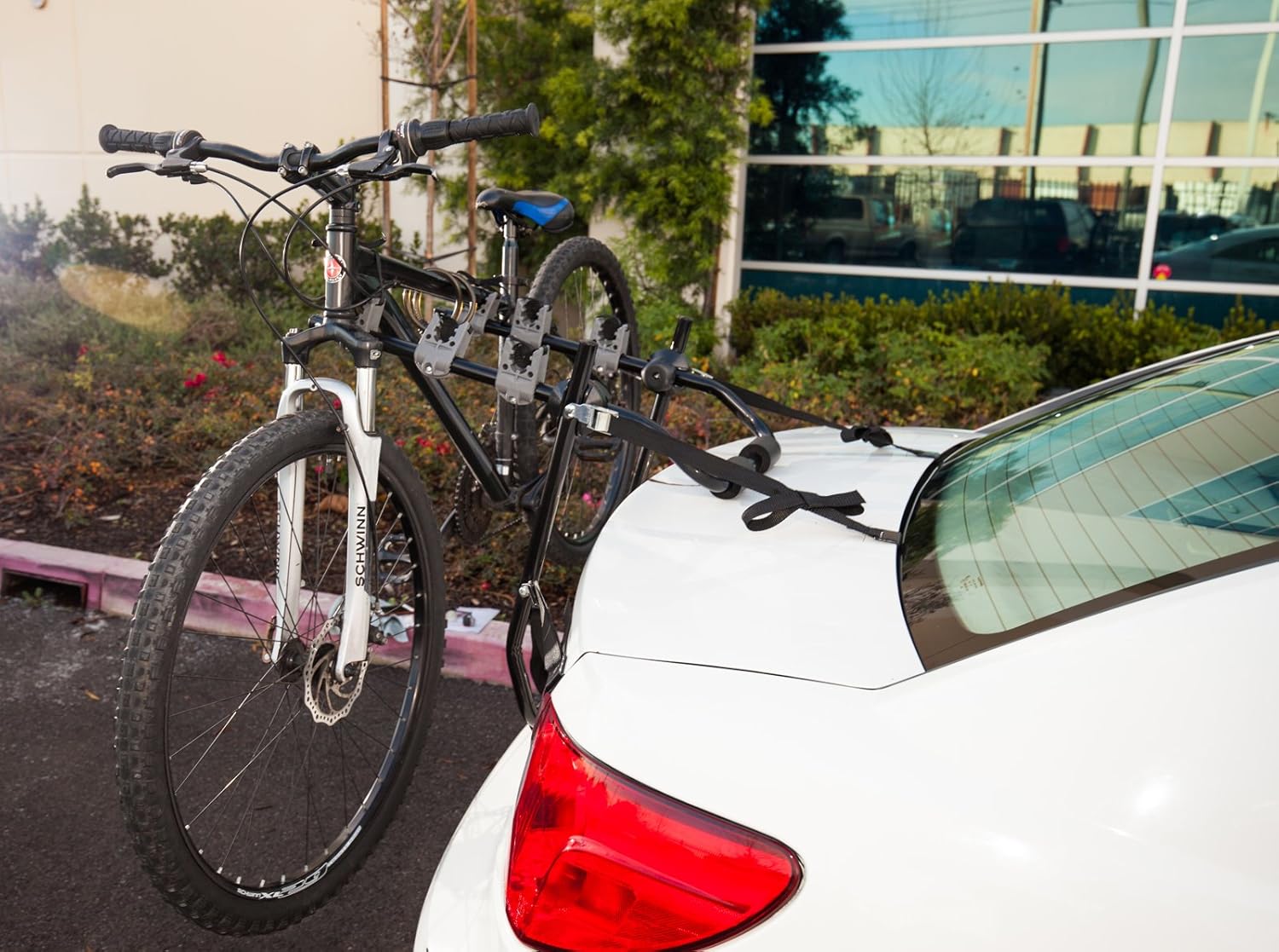 2-Bike Rack Trunk Mount - Deluxe Bicycle Carrier for Most Sedans / Hatchbacks / Minivans and SUVs - Holds Two Cycles Pack of 2