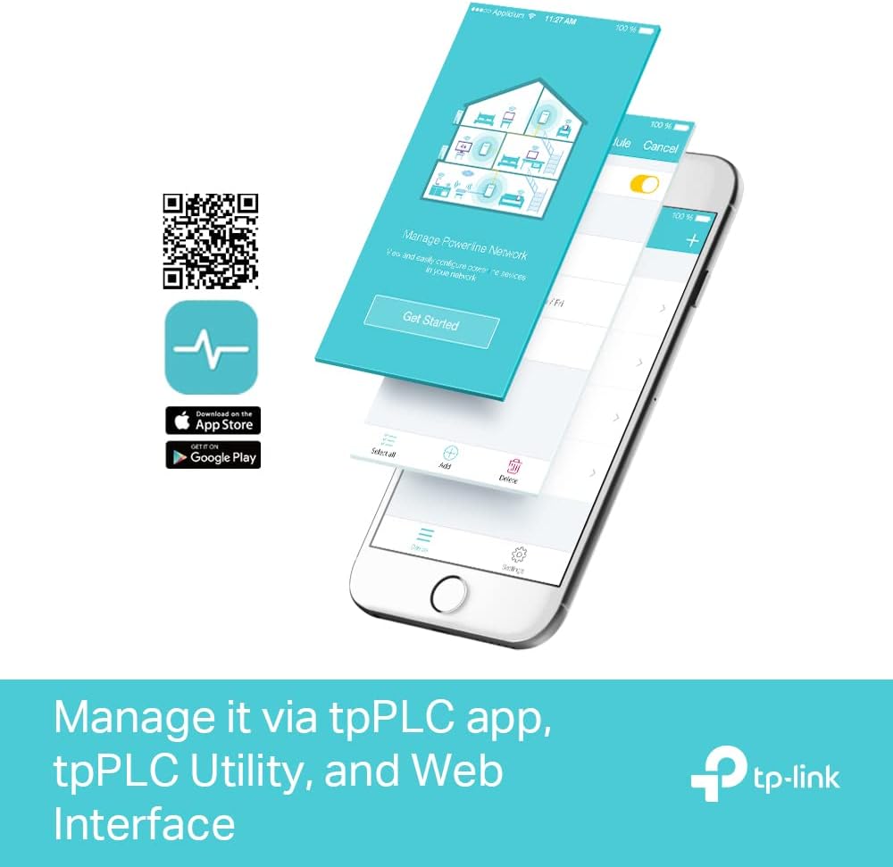 TP-Link Powerline WiFi Extender (TL-WPA7517KIT) - AV1000 Powerline Ethernet Adapter with Dual Band WiFi, OneMesh, Gigabit Port, Ethernet Over Power, Plug & Play Pack of 2