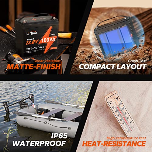 LiTime Lithium LiFePO4 Battery Built in BMS 10 Years Lifetime 4000+ Cycles Perfect for Boat Marine Trolling Motor