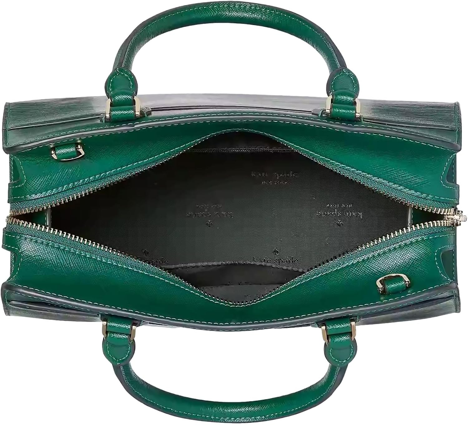Kate Spade New York Women's Madison Saffiano Leather Medium Satchel Bag, Deep Jade