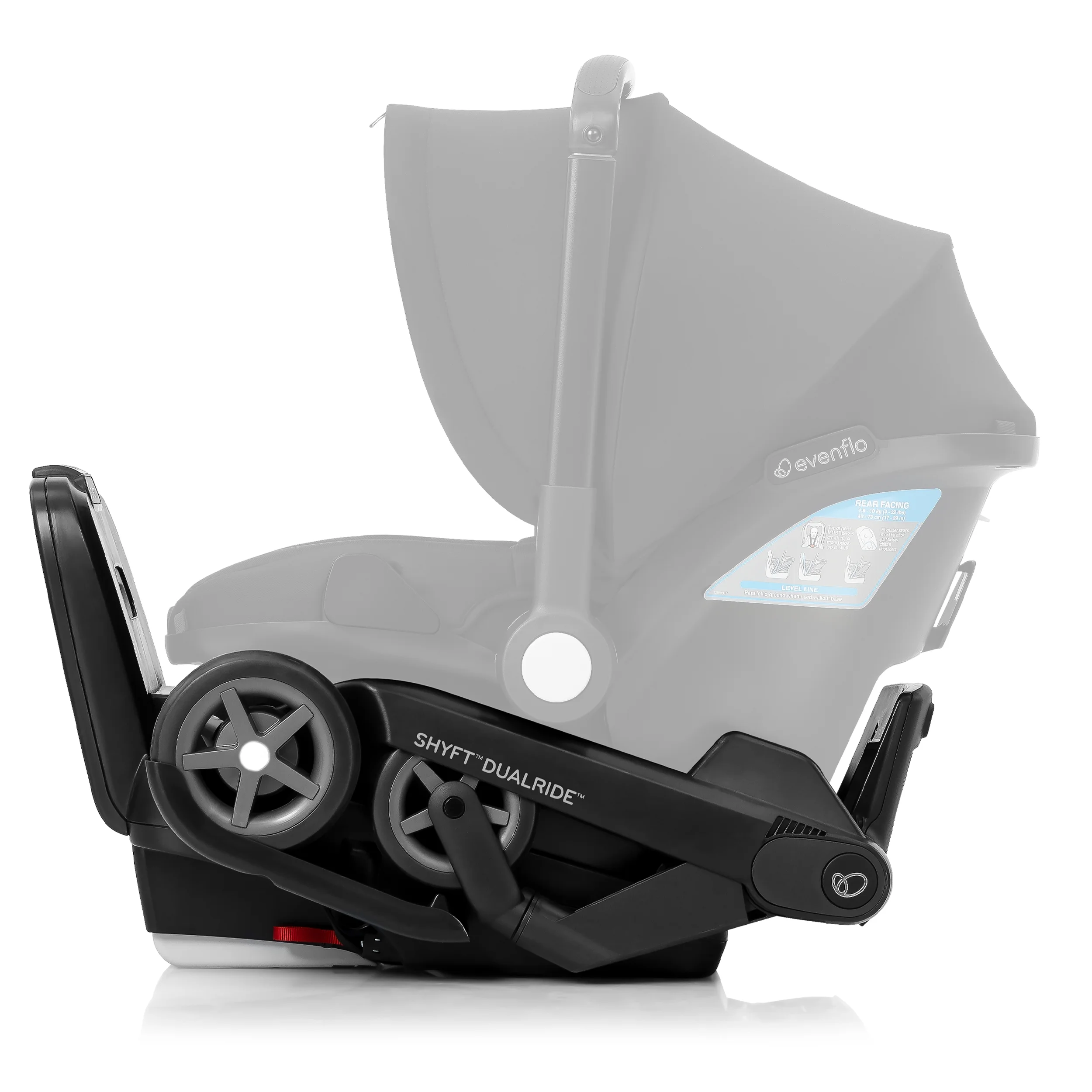 Evenflo Shyft DualRide Infant Car Seat and Stroller Combo (Beaufort Black), Unisex