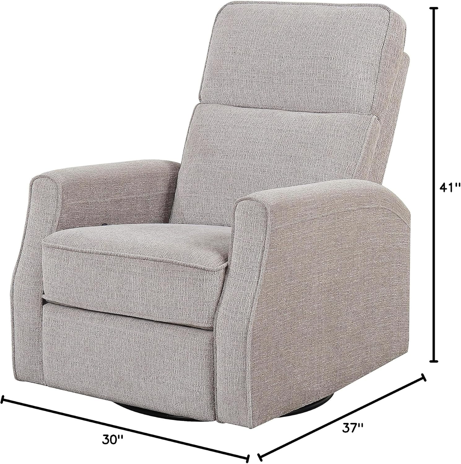 Wallace & Bay Reeves Swivel Recliner Glider, Gray