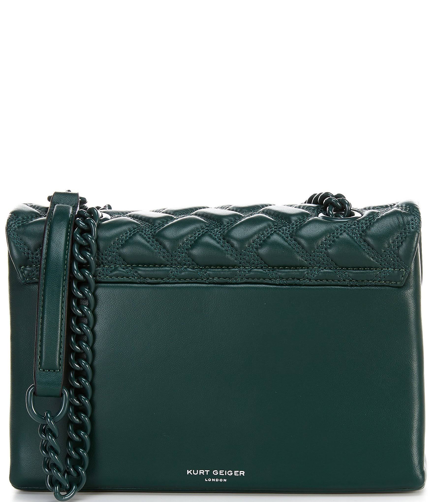Kurt Geiger London Drench Large Quilted Shoulder Bag - Dark Green