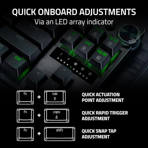 Razer Huntsman V3 Pro Mini 60% Esports Gaming Keyboard: Analog Optical Switches - Snap Tap Mode - Rapid Trigger - Adjustable Actuation - Dual-Purpose Mod Keys - Doubleshot PBT Keycaps - Black