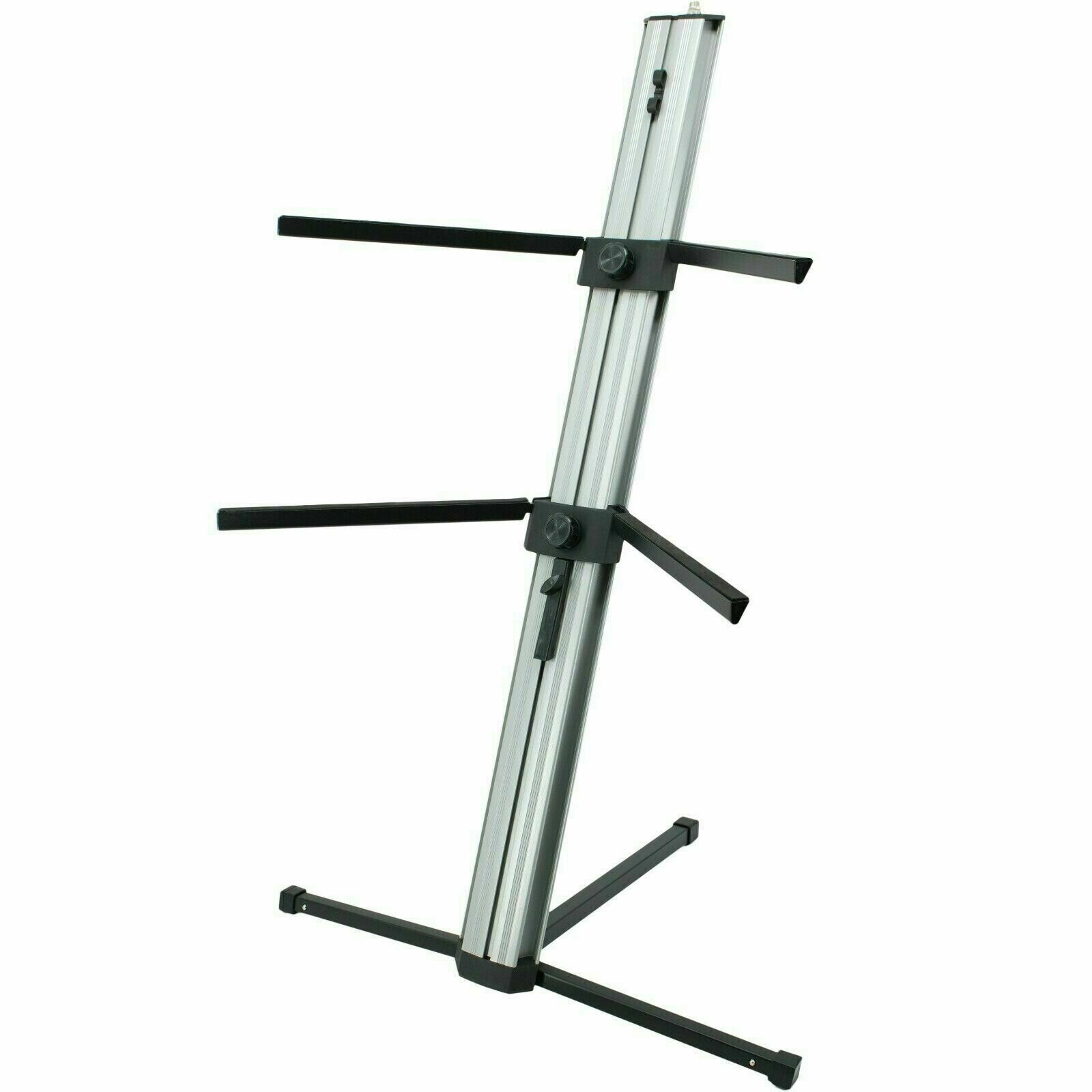 MR DJ Professional KS1000 Keyboard Stand Professional 2-Tier Column Keyboard Stand W 5/8" Mic