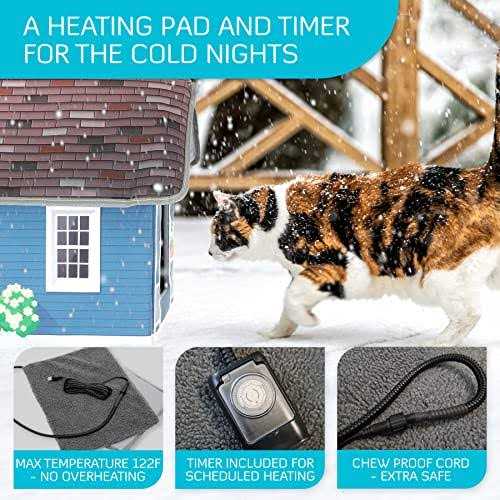 PETYELLA Heated cat Houses for Outdoor Cats in Winter - Pet Supplies online store