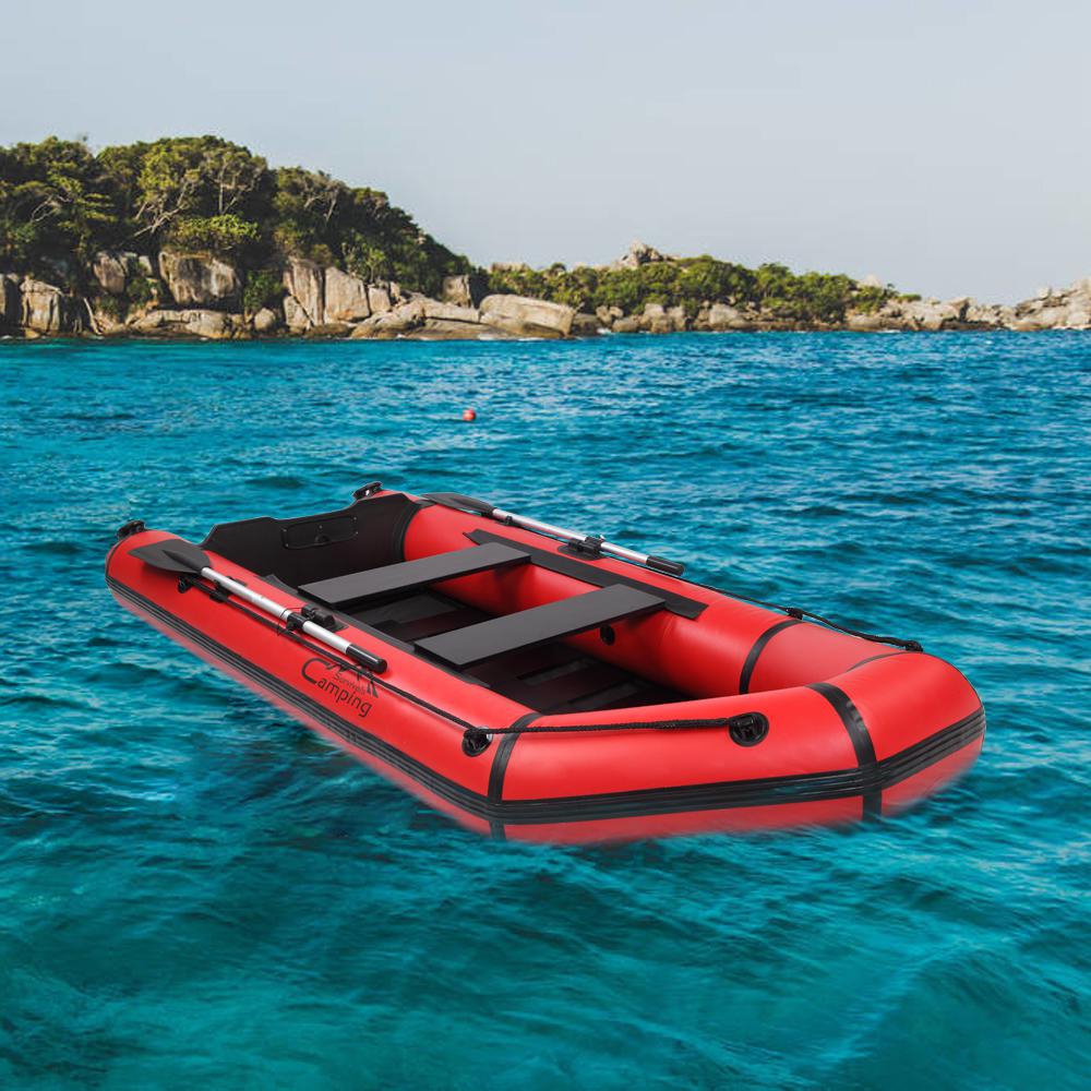 Inflatable Boat Kayak for Adult, 10Ft Raft Inflatable Kayak Canoe, 3 Person Fishing Boat w/ Paddles & Repair Kit for Adults,Apply to Oce,Sea,Lake