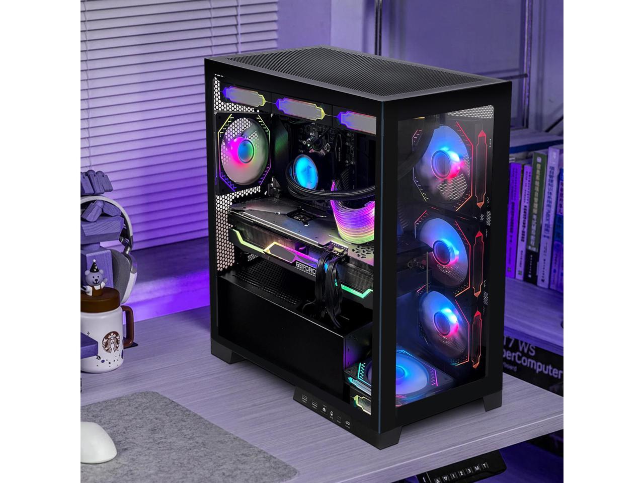 Orangexin Ocean Park Gaming Desktop- AMD Ryzen 7 5700X 3.4 GHz - RTX 4060 8G - 32GB DDR4 3200 MHz- 1TB M.2 +2TB SATA SSD -360mm AIO -RGB Fans -WiFi&Bluetooth Ready -Windows 11 Pro