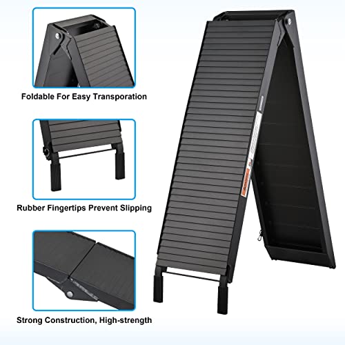 10ft Motorcycle Ramp 1500LBS Capacity, 120"x17.7" Black Truck Ramps, Loading Ramps for Pick Up Motorcycle, ATV, UTV, Dirt Bike, Lawn Mower, Golf Cart, Garden Tractor