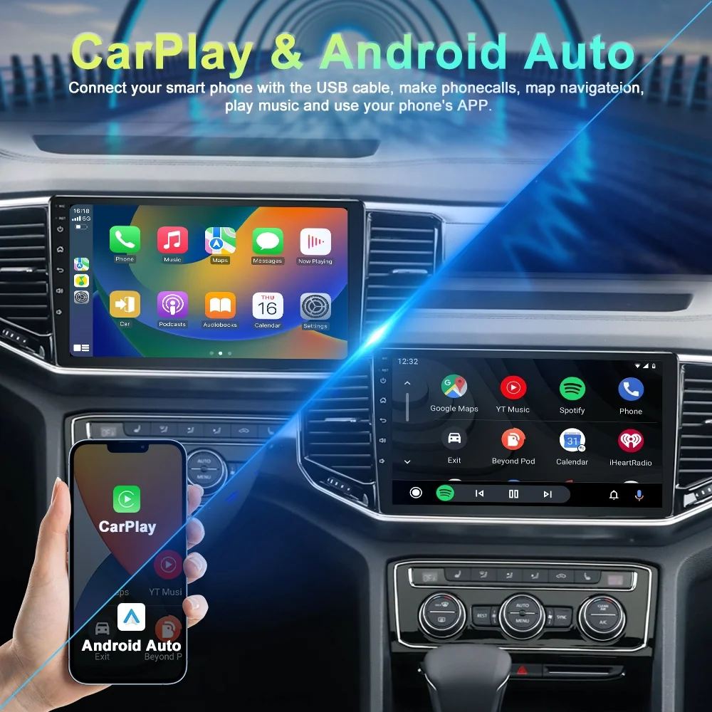 4-64GB Android13 For Subaru Forester 2008-2012 Carplay Car Stereo Radio GPS Wifi