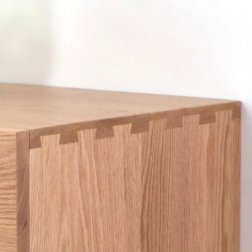 Modern Media Console Nordic Modern Simple Solid Wood TV Cabinet Small Apartment White Oak Cherry Wood Living Room Minimalist TV Cabinet for Living Room Bedroom(A,210X40X40CM)