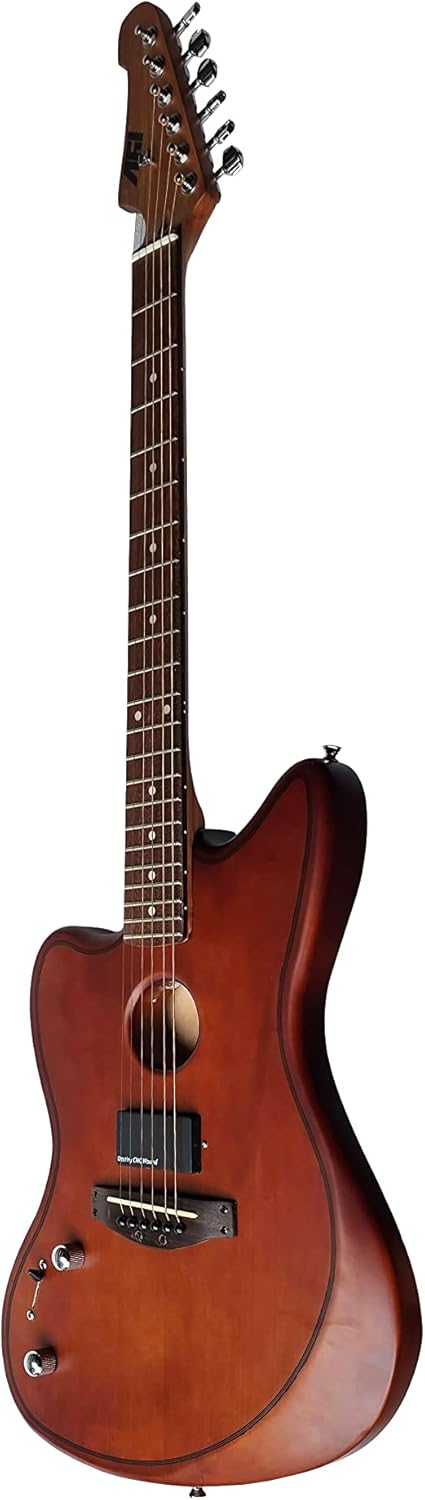 6 String Hollow-Body Electric Guitar, Left, Satin Brown (IJGAP-300 LH)