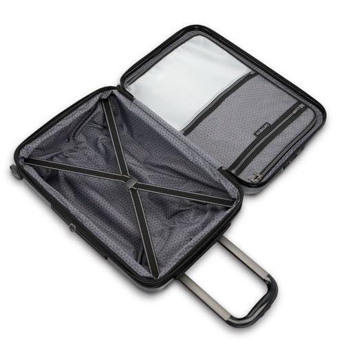 Samsonite Carry-On Pro Front Pocket Hardside Expandable 21-Inch Octiv Luggage: Durable & Impact Resistant, 360° Aero Trac Spinner Wheels, Adjustable Telescopic Handle, TSA Approved Lock - Silver