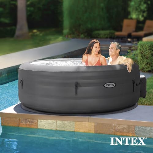 INTEX SimpleSpa Inflatable Hot Tub, 6 Person Jet Massage Spa with Built-in Pump and Cover - Portable Outdoor Tub with Bubble Jets for Home, Backyard, and Patio