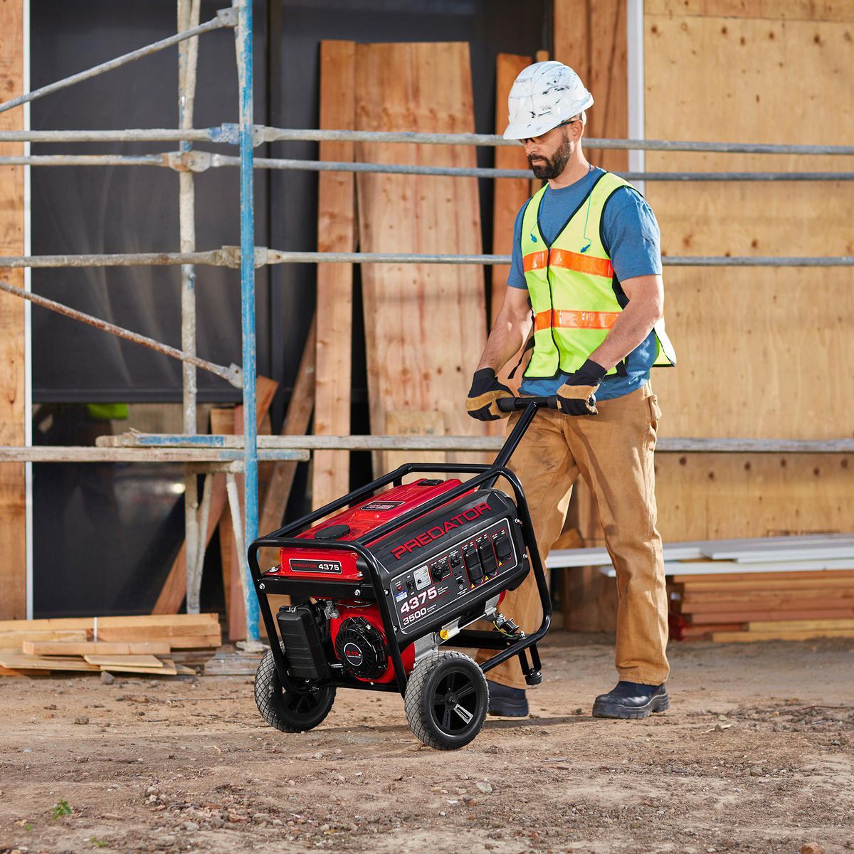 PREDATOR 4375 Watt Gas-Powered Portable Generator with CO SECURE Technology, EPA