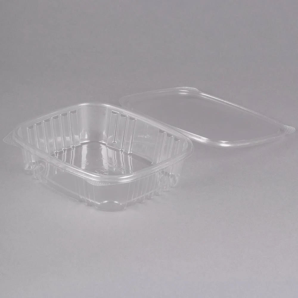 Genpak AD24 24 oz. Clear Hinged Deli Container - 200/Case