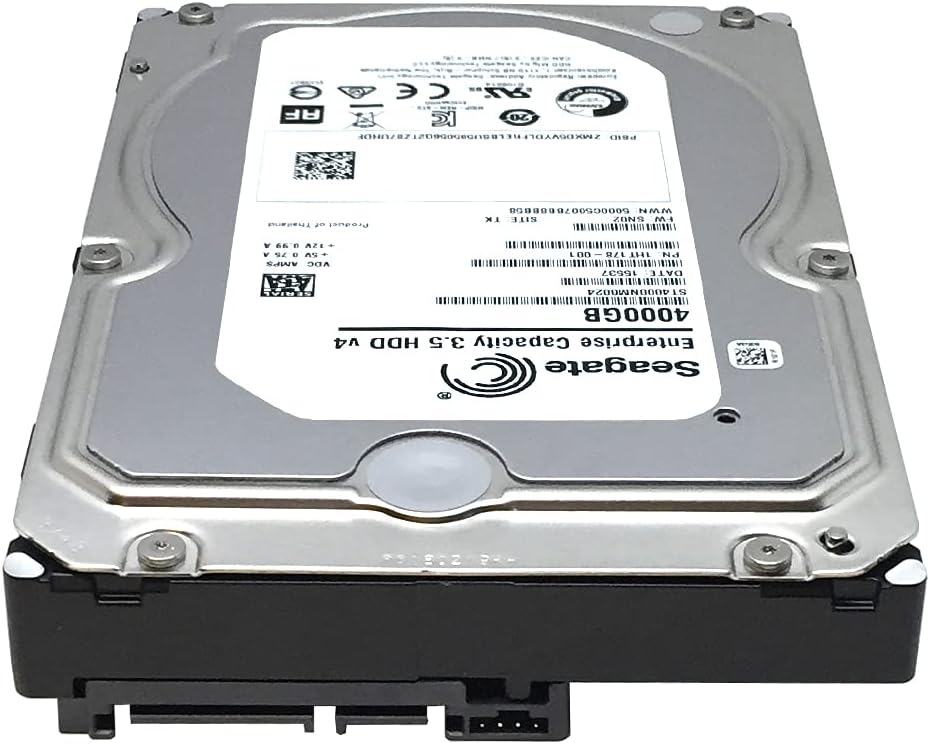 Seagate Enterprise Capacity ST4000NM0024 4TB 7200RPM 128MB Cache SATA 6Gb/s 3.5-inch Internal Hard Drive - 5 Year Warranty (Renewed)