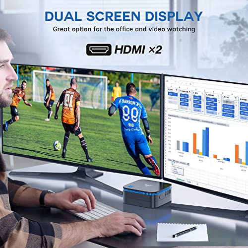 KAMRUI AK1 Plus Mini PC Computers, Intel 12th N95(up to 3.4GHz) Mini Desktop Computer 8GB RAM 256GB SSD, Micro PC Computer Support 4K HDMI, Desktop PC with Dual WiFi, BT4.2 for Business Home Office
