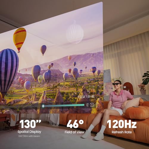 XREAL Air 2 AR Glasses, 130" Wearable Display with All-Day Comfort, 72g 120Hz 1080P, Ideal for Gaming, Streaming, Smart Glasses, Best TV/Projector/Monitor Alternative