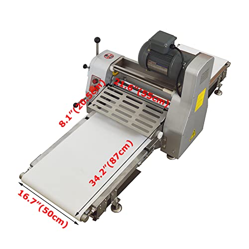TECHTONGDA Commercial Dough Sheeter Stainless Steel Pizza Pasta Roller Machine Fondant Flattener Pastry Sheeter Bakery Baking Equipment