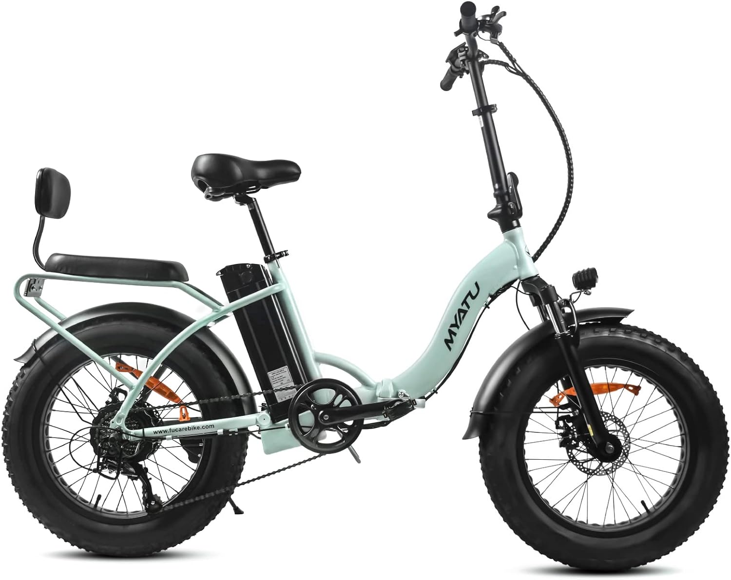 Folding Ebike for Adults 28Mph 20" 4.0 Fat Tire Shimano 7 Speed Lithium Battery Mountain Electric Bicycle Commuter Beach Snow Bike