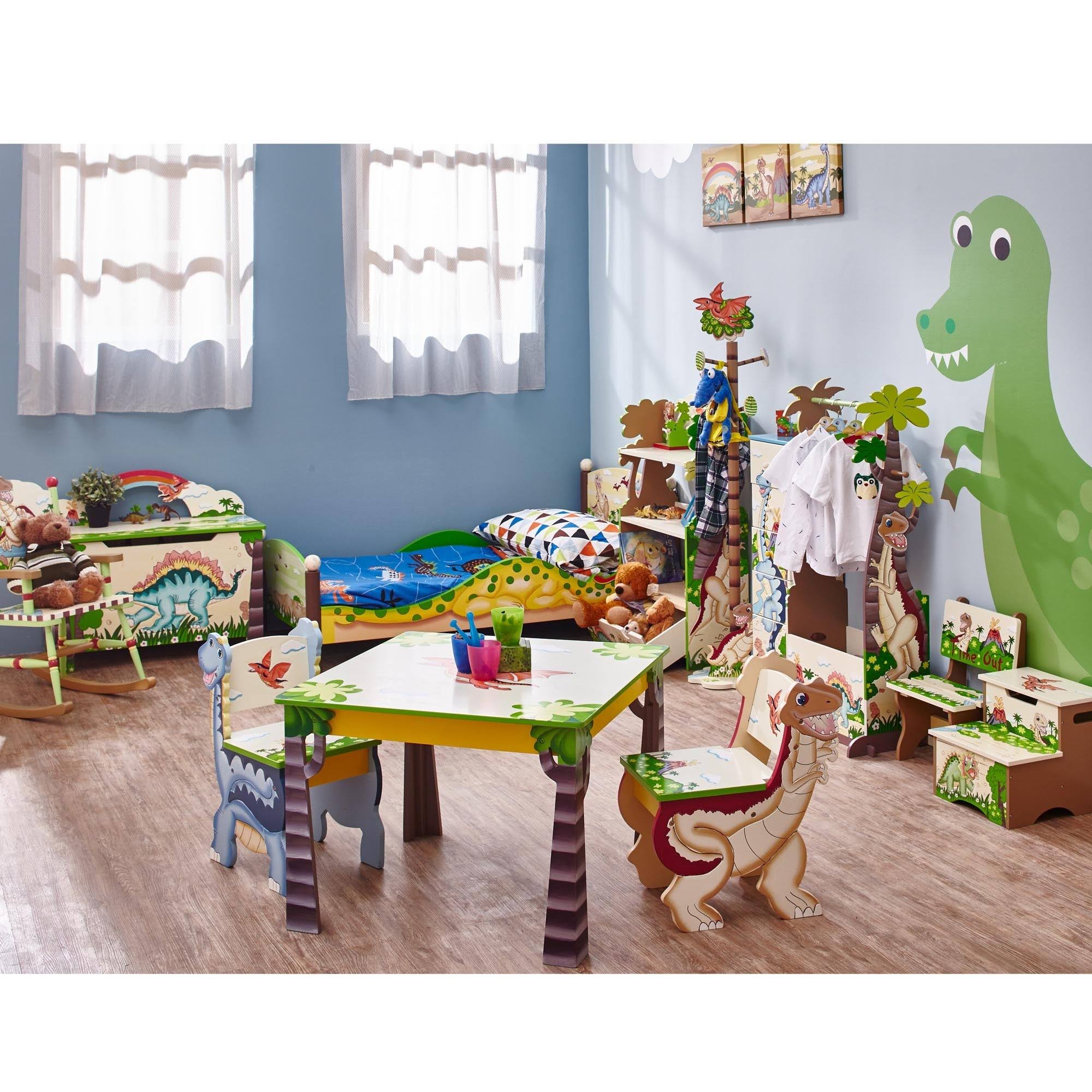 Teamson Kids Dinosaur Kingdom Bookcase With 3 Shelves and Drawer