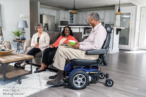 Pride Jazzy Elite HD Power Wheelchair, 450 Lbs. Weight Capacity, with 5-Year Extended Warr (Red, 22" x 20" - 22" Seat)