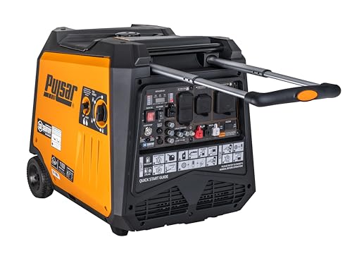 Pulsar 9500 Watt Tri Fuel Portable Inverter Generator, Remote Electric Start, CO Sensor, Parallel Capable, Super Quiet, Use for RV, Camping, Outdoor & Home, Gasoline, Propane, Natural Gas, NED95TiSRCO