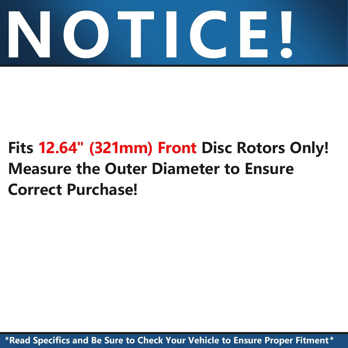 Detroit Axle - Front Brake Kit for Chevrolet Equinox Impala Malibu GMC Terrain Buick LaCrosse Regal Allure Saab 9-5 Disc Brake Rotors Replacement Ceramic Brakes Pads: 12.64" inch Rotor
