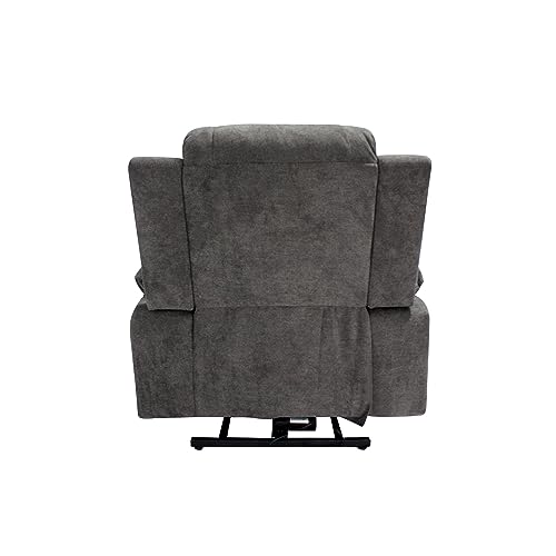 AC Pacific Hank Contemporary Power Recliner Adults, Lift Chair for Up to 661 Lbs Weight Capacity, Includes Quiet Rail System for Smooth Transitions and Versatile Comfort, Gray
