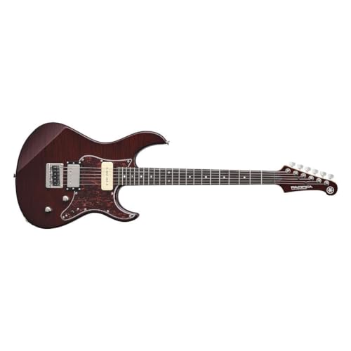 YAMAHA 6 String Solid-Body Electric Guitar, Right, Translucent Black, 612VII (PAC612VIIFM TBL)