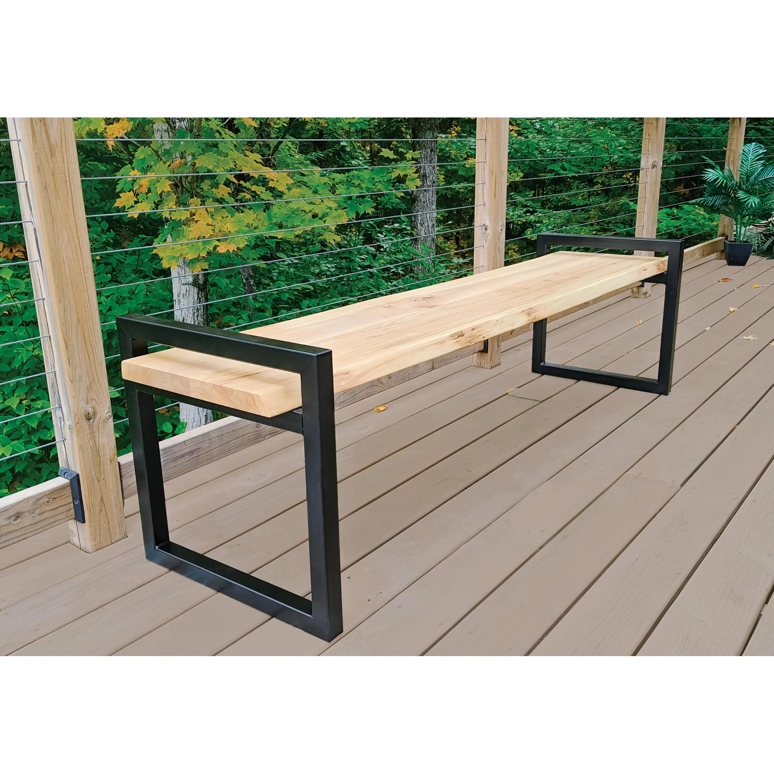Live Edge Timber Co. Cube Bench Legs Pair – 20” – Black