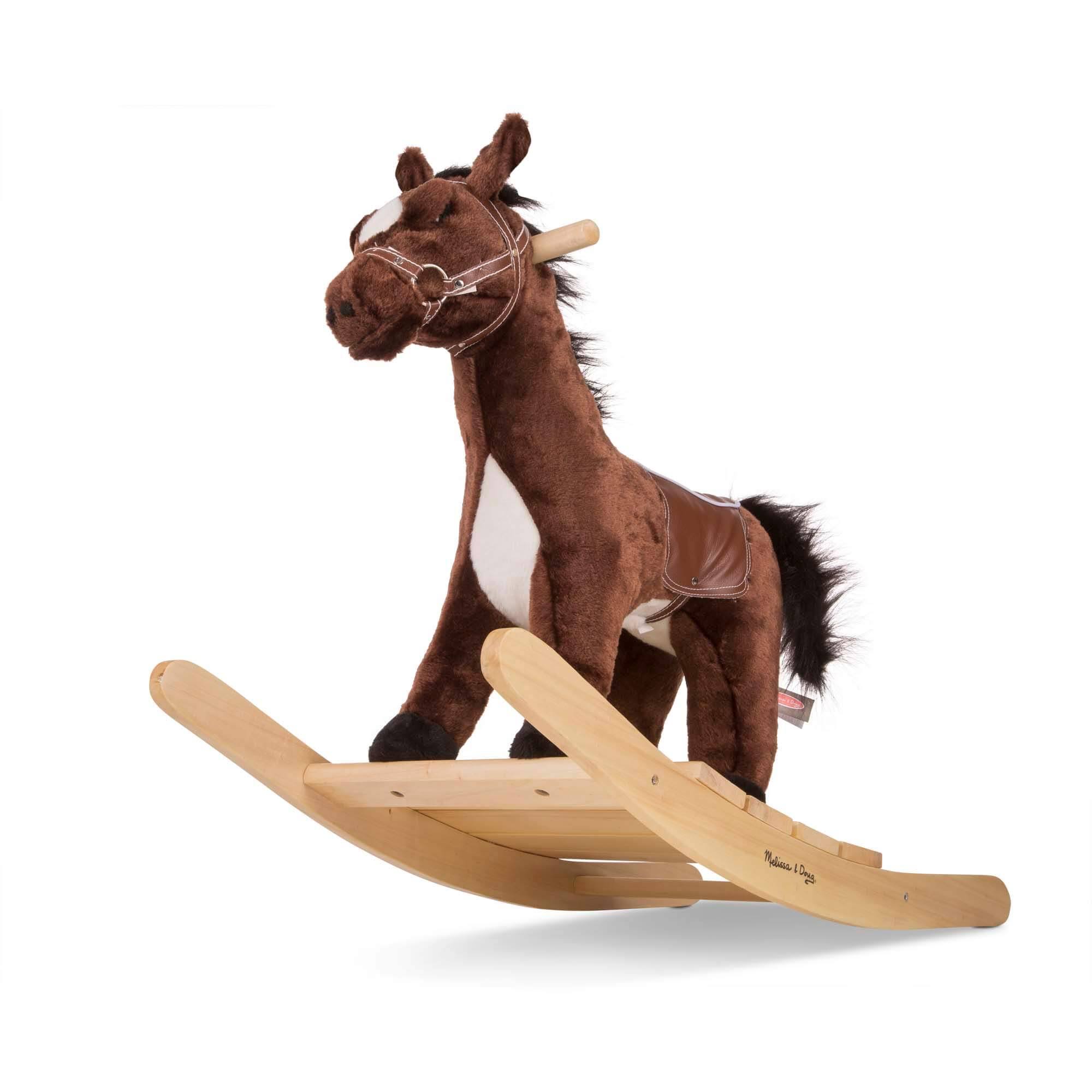 Melissa u0026 Doug Rock and Trot Plush Rocking Horse