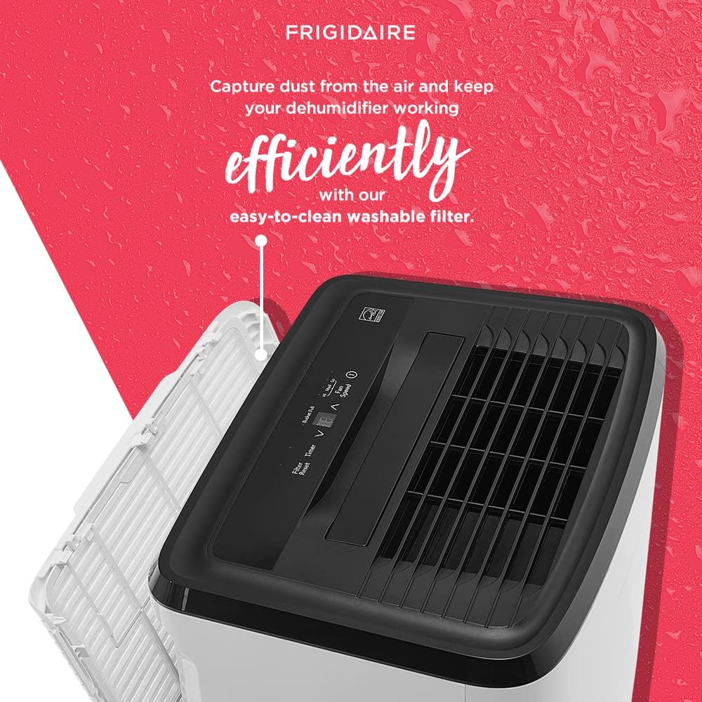 Frigidaire Dehumidifier, High Humidity 50 Pint Capacity, in White