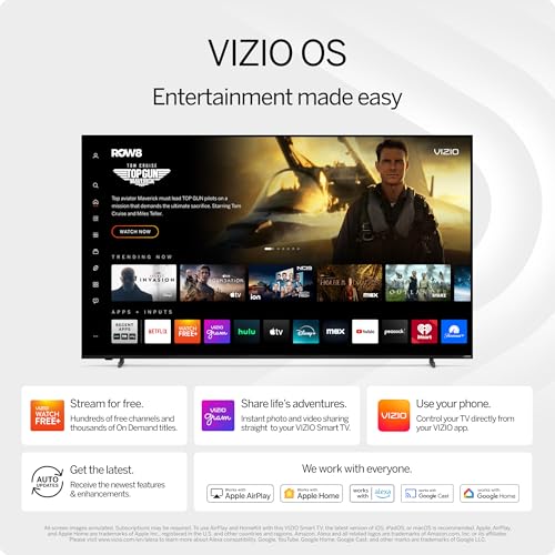 VIZIO 50-inch Quantum Pro 4K 120Hz QLED HDR10+ Smart TV with Dolby Vision, Active Full Array, 240Hz @ 1080p PC Gaming, WiFi 6E, Apple AirPlay, Chromecast Built-in, M50QXM-K01, 2023 Model
