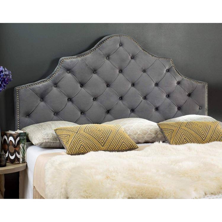 Safavieh Arebelle Tufted Velvet Headboard, White, King
