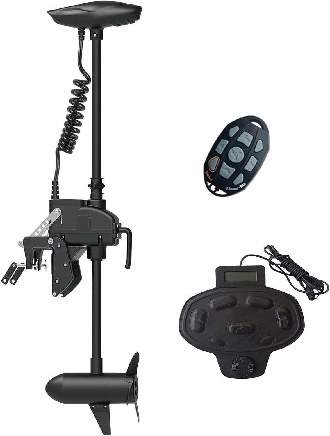 AQUOS Cayman T Series Remote 12V 55LBS 47 inch Electric Trolling Motor for Saltwater and Freshwater