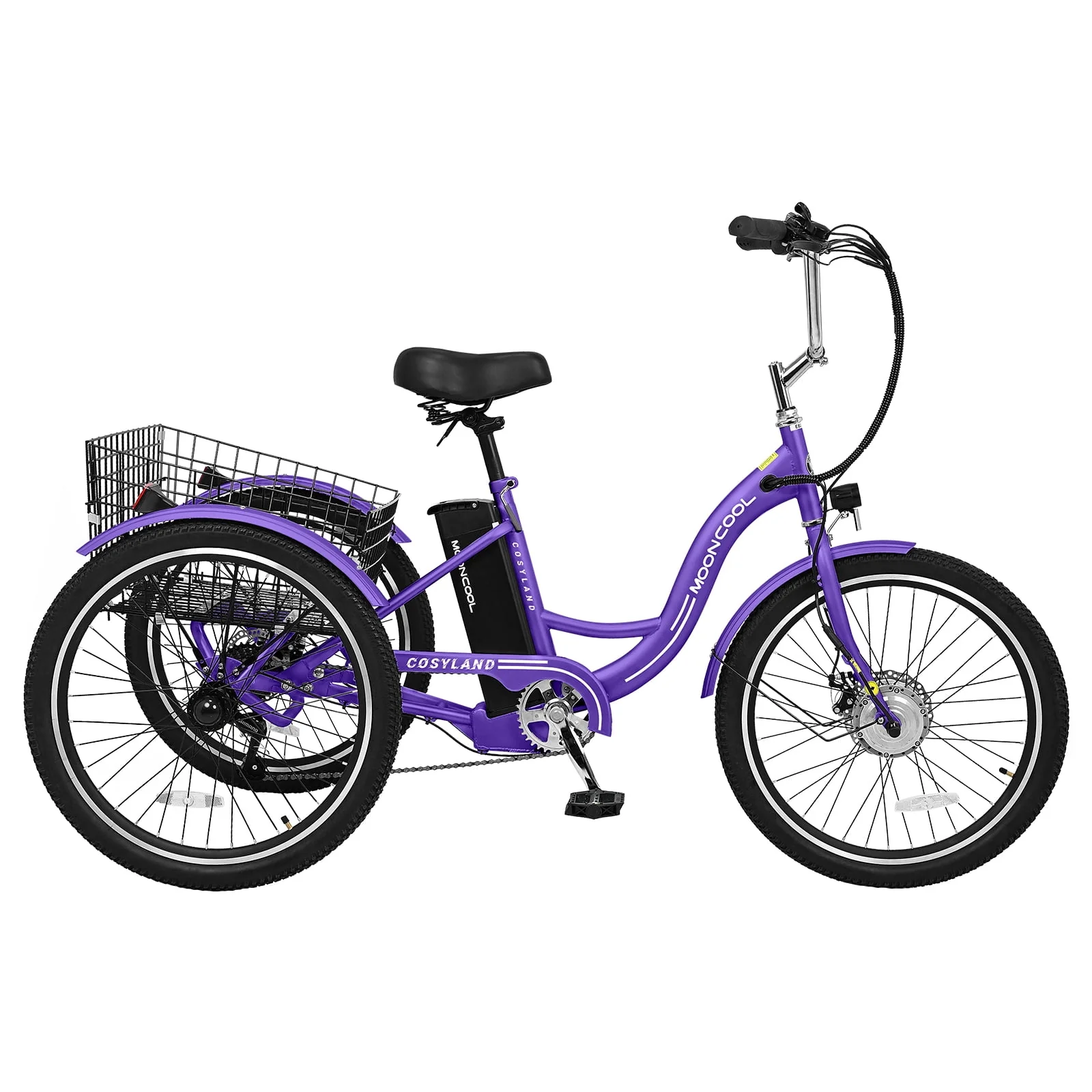 Lilypelle Adult Electric Tricycles,3 Wheel Electric Bike,15.5 Mph Electric Trikes for Seniors,7-Speed & 4 Adjustable Riding Modes Electric Tricycle With Removable Lithium Battery