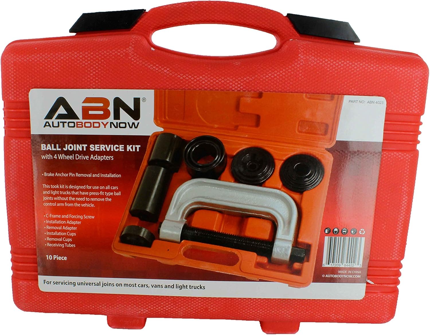 ABN Ball Joint Press Tool Set - 10Pc Ball Joint Remover Tool Ball Joint Press Kit Service Tool Kit with Adapters Pack of 2