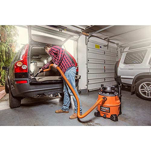 RIDGID 50318 4500RV ProPack Wet Dry Vac, 4.5-Gallon Portable Wet Dry Vacuum with Toolbox Design, 5.0 Peak HP Motor, Expandable Pro Hose, Blower Port