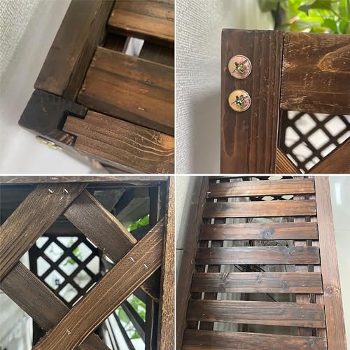 Ac Fence for Outside Unit, air Conditioner Fence 3 Panel, Plant Stand, Air Conditioner Privacy Fence Screen Outdoor, Free Standing Privacy Fence Panel, with Cross Grid, Privacy Panels for Outside