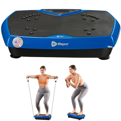 Lifepro Vibration Plate Exercise Machine with Magnetic Acupoints - Full Body Vibration Platform for Beginners and Recovery - Ideal Lymphatic Drainage Massager for Muscle Toning and Overall Fitness