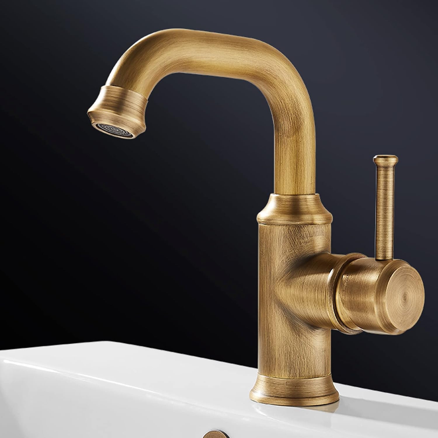 Thick Rope，Hemp Rope， Retro Kitchen Mixer Tap,360° Rotatable Taps for Bathroom Basin Brass rass Basin Mixer Tap,Kitchen Sink Mixer Taps 1 Hole
