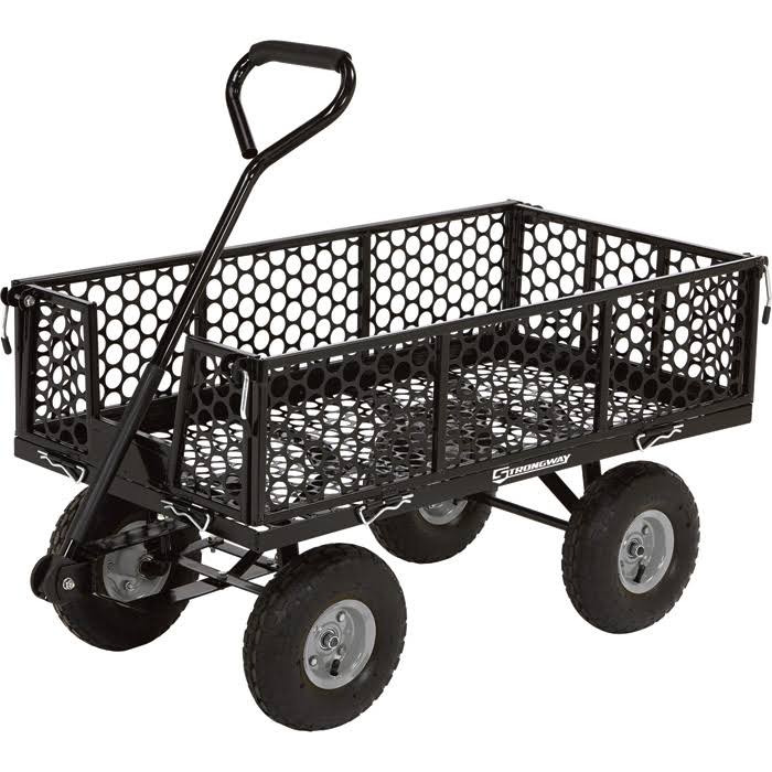 Strongway Steel Garden Wagon - 800-Lb. Capacity, 40inch L x 20inch W