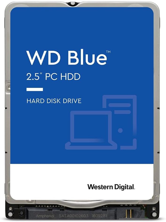 Western Digital 2TB WD Blue Mobile Hard Drive HDD - 5400 RPM, SATA 6 Gb/s, 128 MB Cache, 2.5 - WD20SPZX