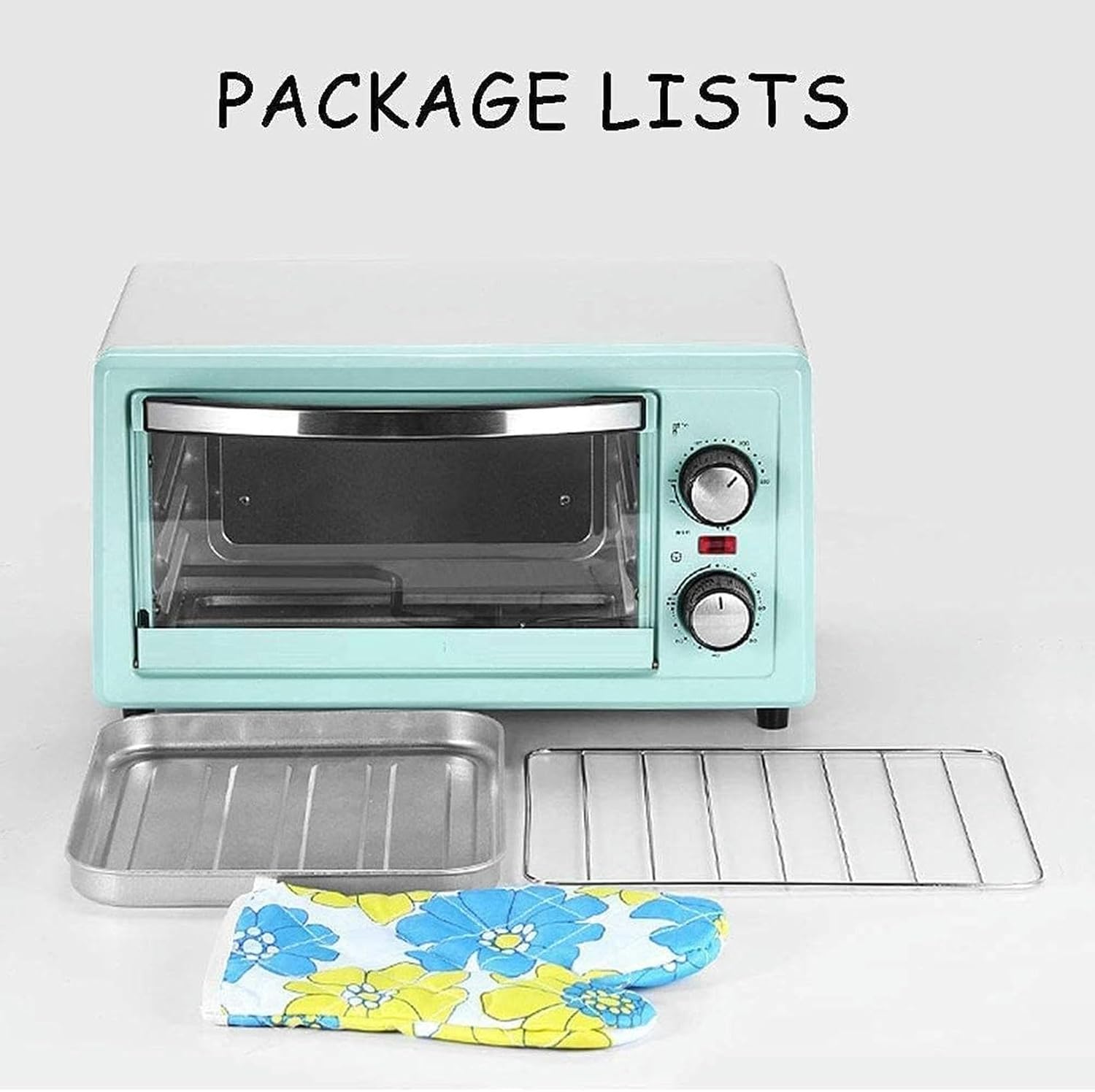 11 -Liter Electric Oven, Stainless Steel Convection Countertop Oven, Mini Multifunction Mini (mint Green)