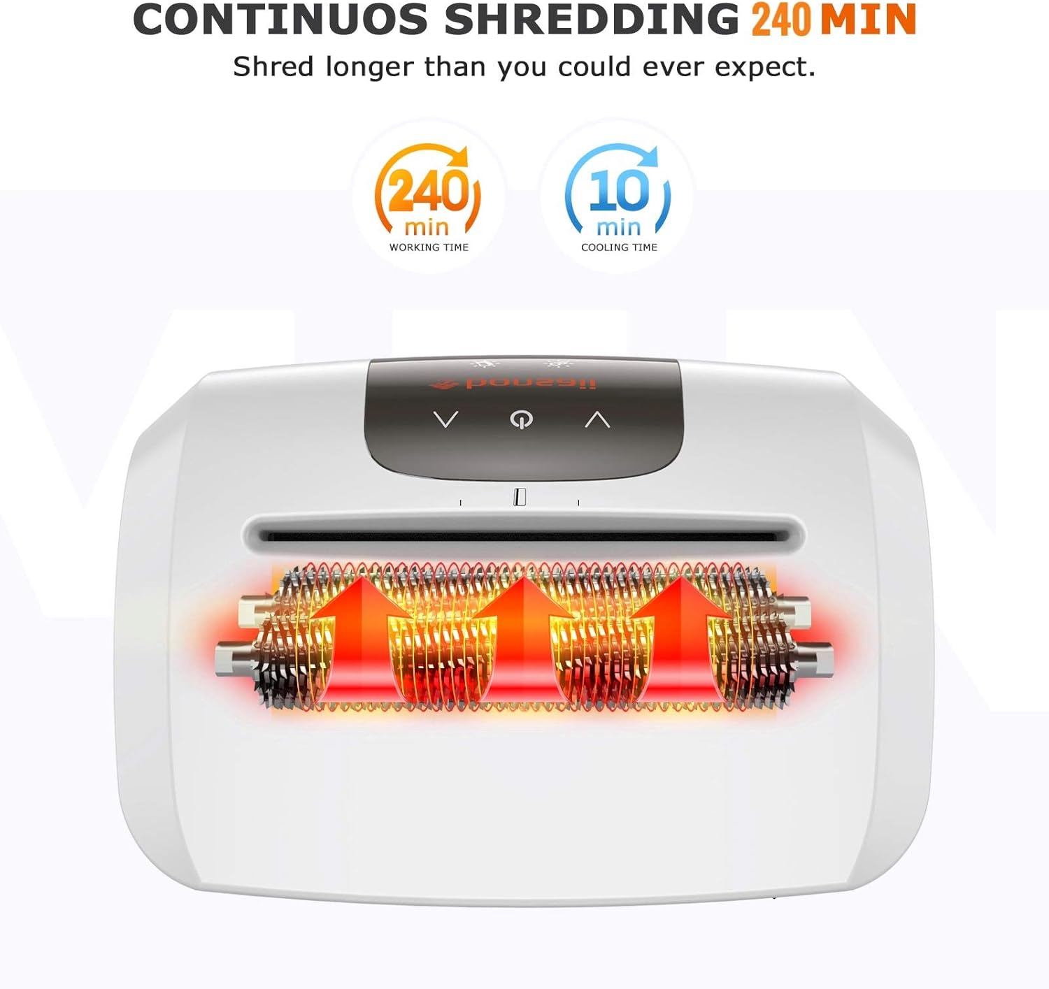Bonsaii 60-Mintues Super Micro-Cut Paper Shredder, P-5 High Security Heavy Duty Shredder for Office, CD/Credit Cards Ultra Quiet Shredder for Home Office Use, 6-Sheet Capacity/Touch Operation(4S16)