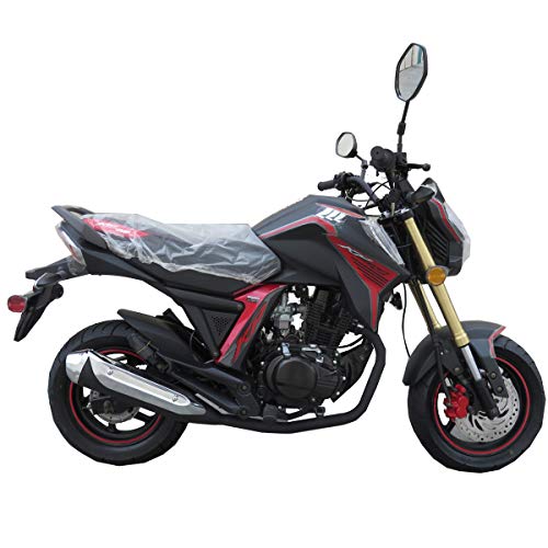 X-PRO 150cc Gas Motorcycle Adult Motorcycle Moped Scooter KP Mini 150 Street Motorcycle Bike Assembled Made by Lifan（Black/Red）
