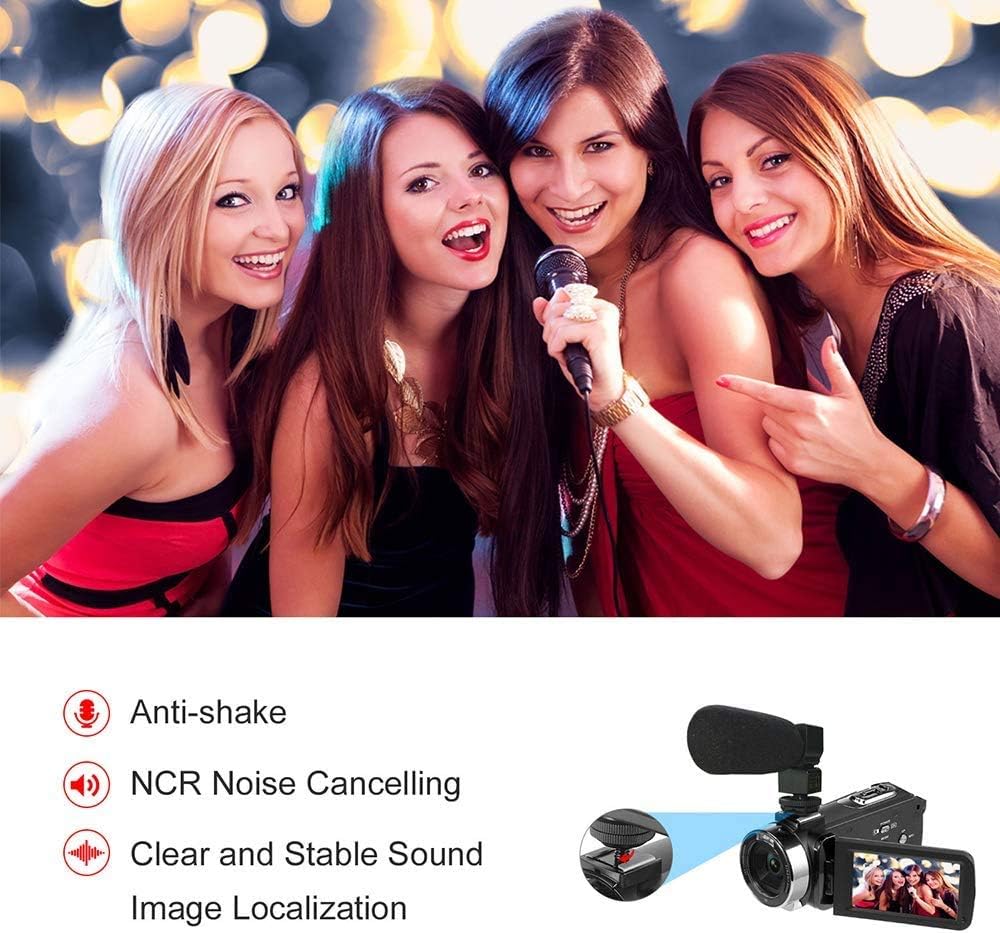 Video Camera for YouTube Vlogging Digital Camera Camcorder with Microphone 30MP 3.0 Inch KOMERY Camera 1080P 30FPS FHD 270 Degree Rotation Screen 16X Digital Zoom Camera for YouTube Video Recorder