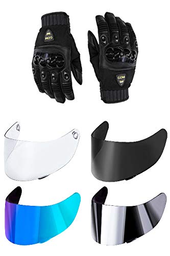 GDM Motorcycle Protective Gear Bundle (Premium Connect) - Helmet, Jacket, Gloves, Shields, backpack, Bluetooth Intercom (Large)